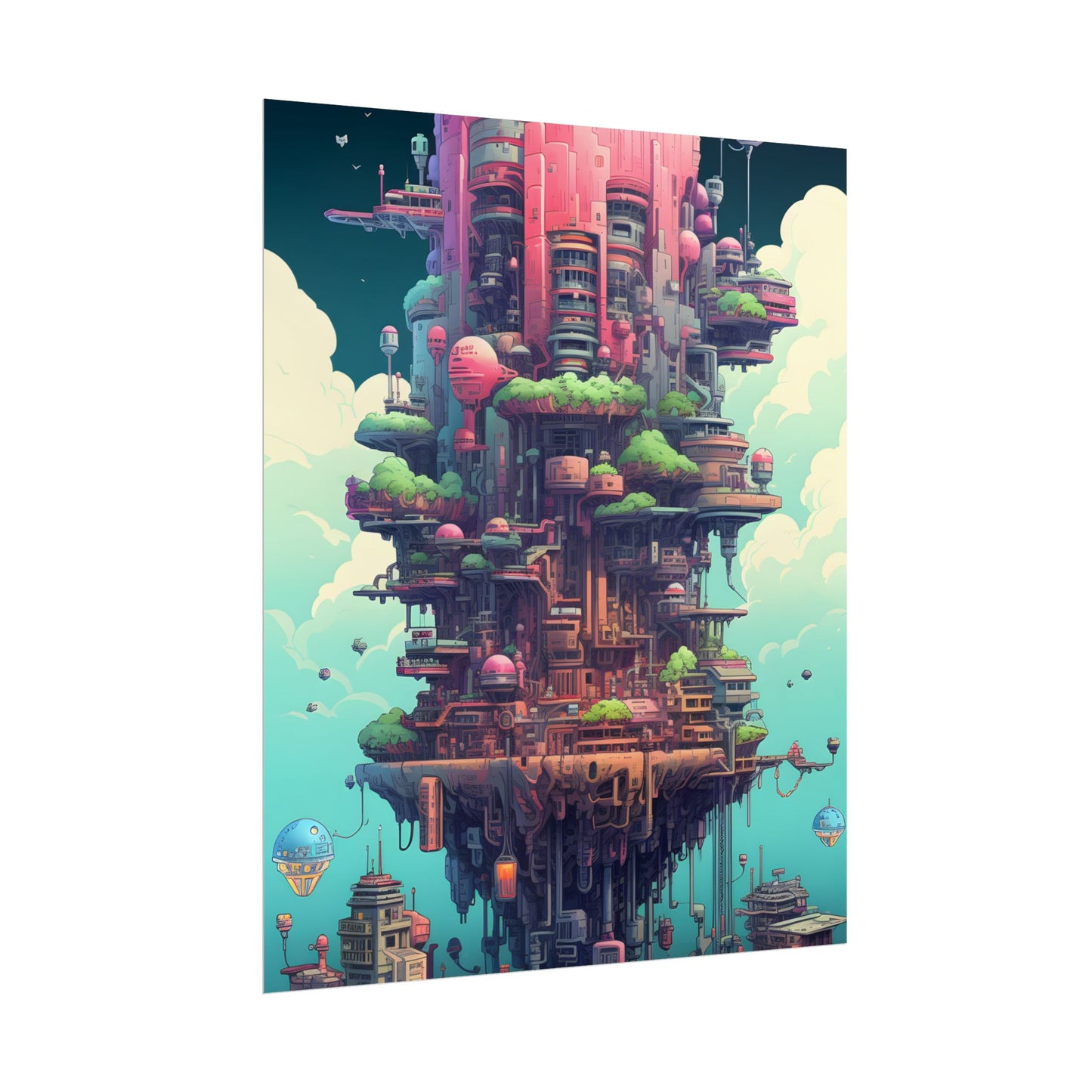 Gamified Pixelated Cyber-Pets: Colorful Digital Art - Poster