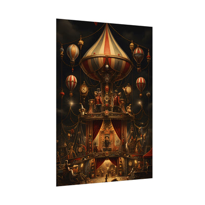 Whimsical Clockwork Circus: A Fantastical Artwork - Poster