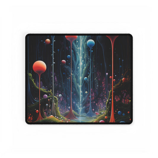 Celestial Dreams: Soft Blue Art Gallery - Desk Mat