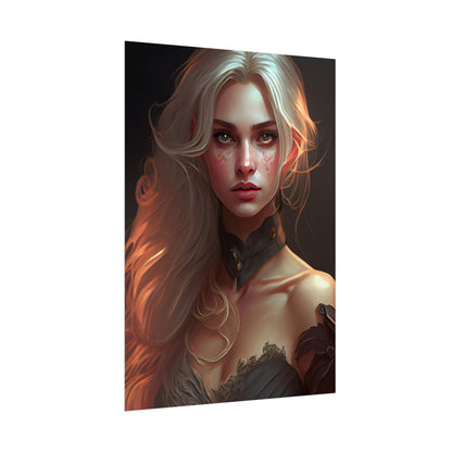 Blonde Beauty: Artistic Portrait of a Woman - Poster