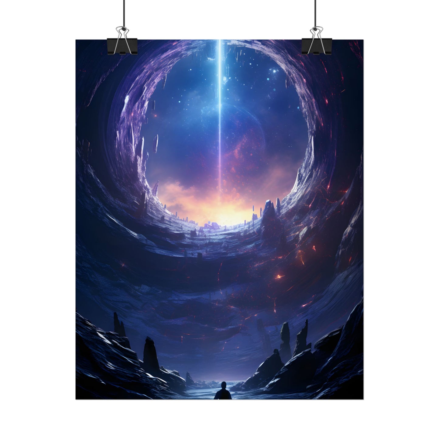 Black Hole Galaxy: Cosmic Digital Artwork - Poster