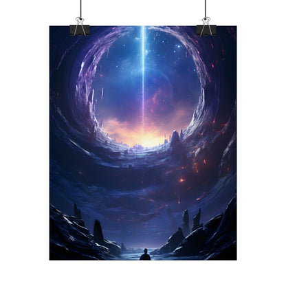 Black Hole Galaxy: Cosmic Digital Artwork - Poster