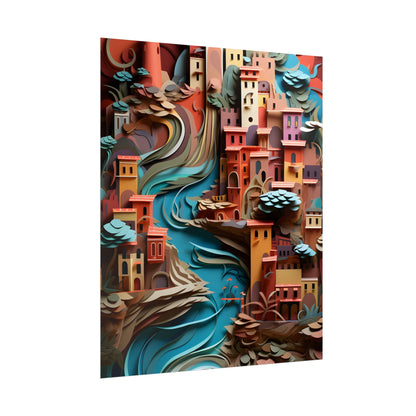 European Nature in Paper Quill: A Close-Up Artwork - Poster