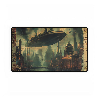Vintage Underwater Travel Poster: Retro Ocean Adventure - Desk Mat