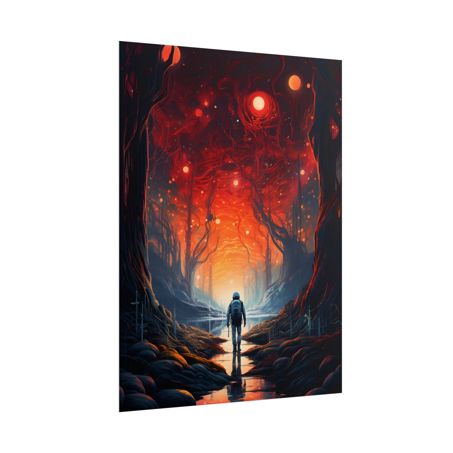 Futuristic Wilderness Explorer: Sci-Fi Adventure Digital Art - Poster
