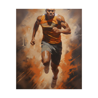 Passionate Fitness Moment: Dedicated Athlete in Action - Poster
