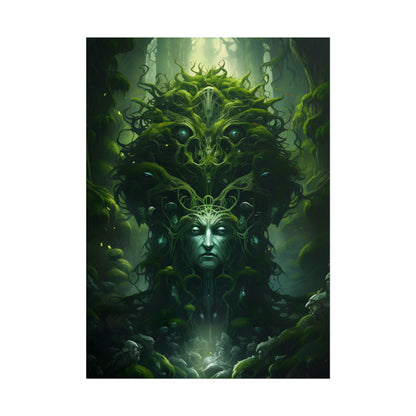 Mystical Forest Guardians: Ancient Tree Spirits Ethereal Artwork - Poster