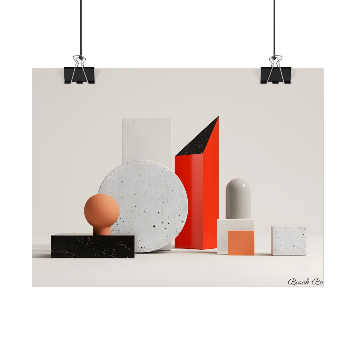 Minimalist Geometric Design: Modern Accessory Artwork - Poster