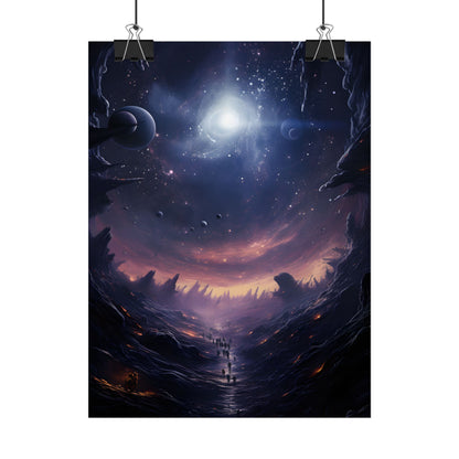 Black Hole Cosmic Art: A Planetary Masterpiece - Poster