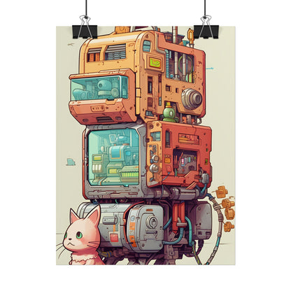 Pixel Perfect Cyber-Pet: Whimsical Gamified Art - Poster