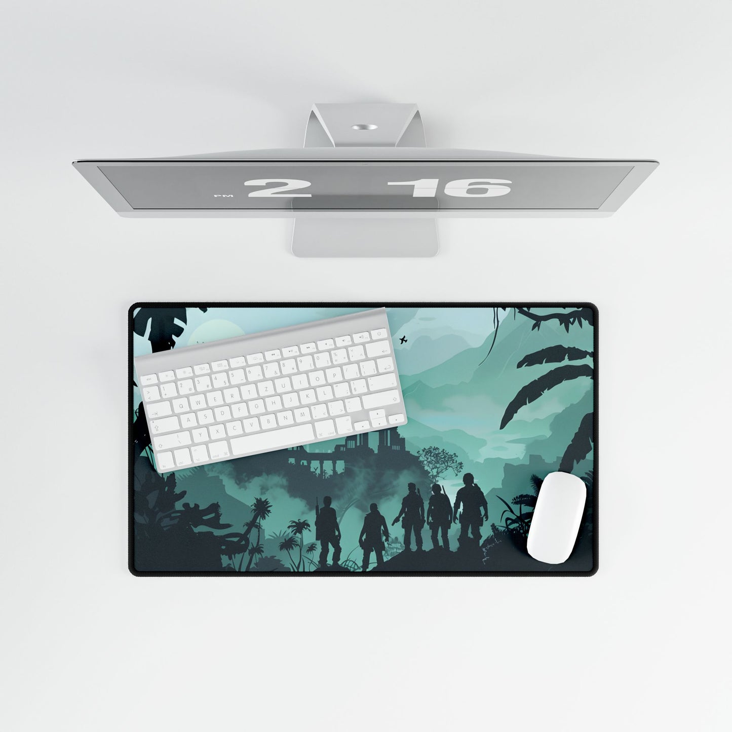 Heroic Night Digital Art: Starry Skies Adventure - Desk Mat