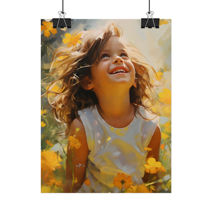 Childhood Innocence Portrait: A Candid Moment - Poster