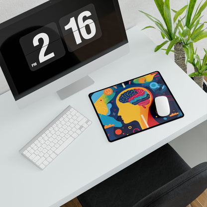 Vibrant Growth Mindset: Inspirational Quote on a Colorful Background - Desk Mat