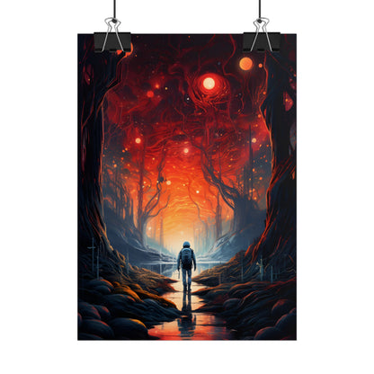 Futuristic Wilderness Explorer: Sci-Fi Adventure Digital Art - Poster