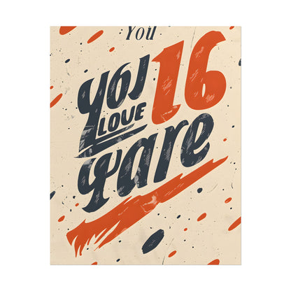 Vintage Distressed Poster Art: Red A - Poster
