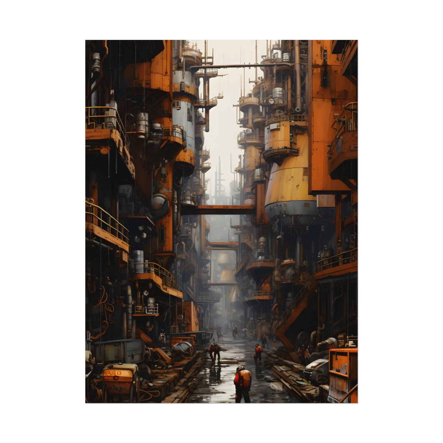 Steampunk Apocalypse: Post-Apocalyptic Cityscape - Poster