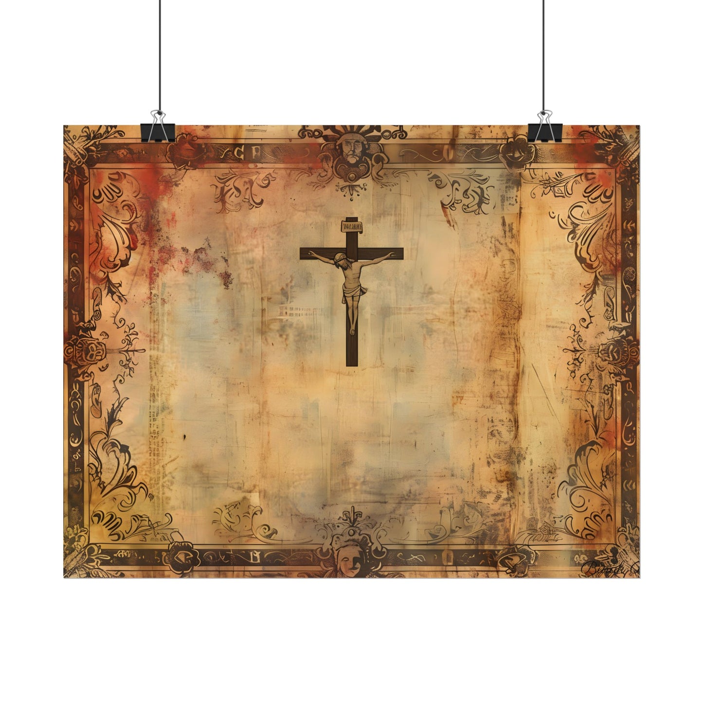 Vintage Biblical Art Print: A Historical Scene - Poster