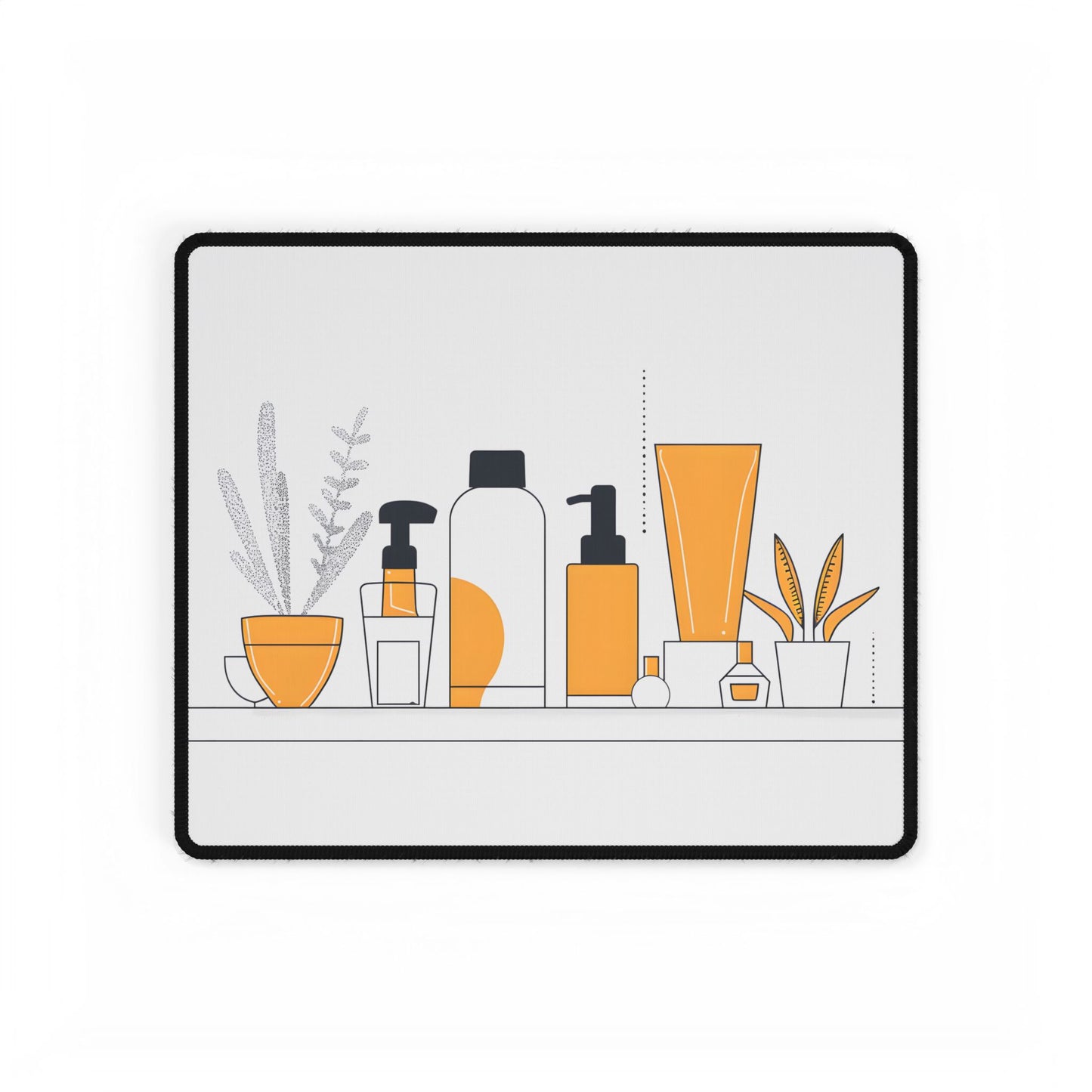 Minimalist Product Design: Bold Gray Illustration Artwork - Desk Mat