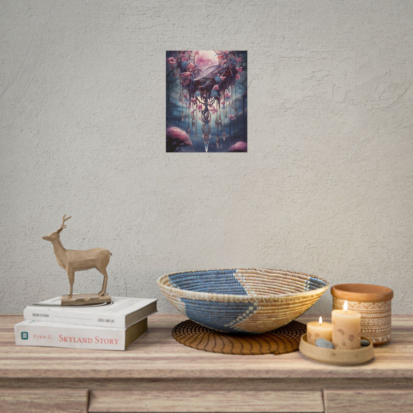 Surreal Landscape: Serene Tree in Vast Sky - Poster