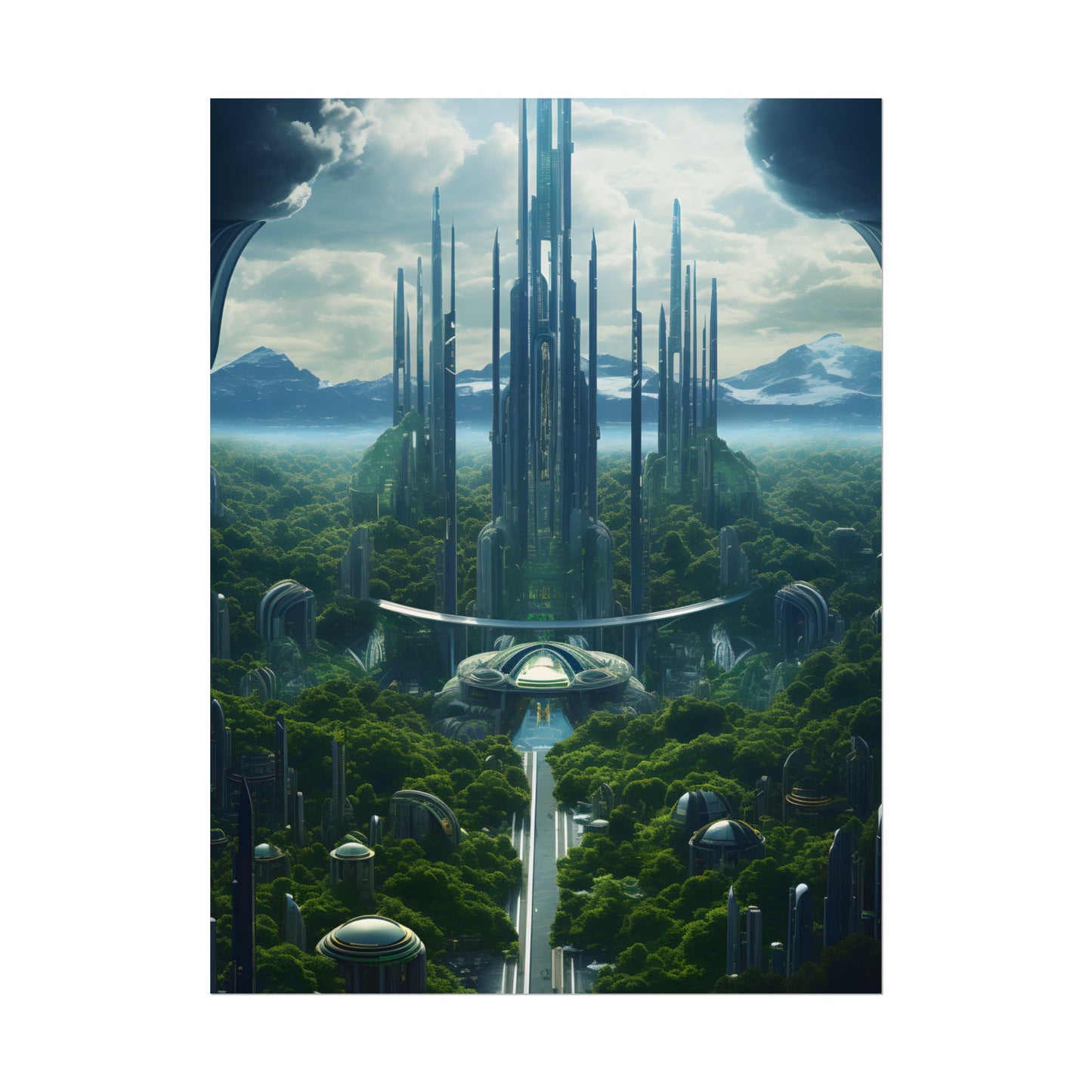 Dystopian Utopia: Perfect Yet Oppressive Society - Artwork - Poster