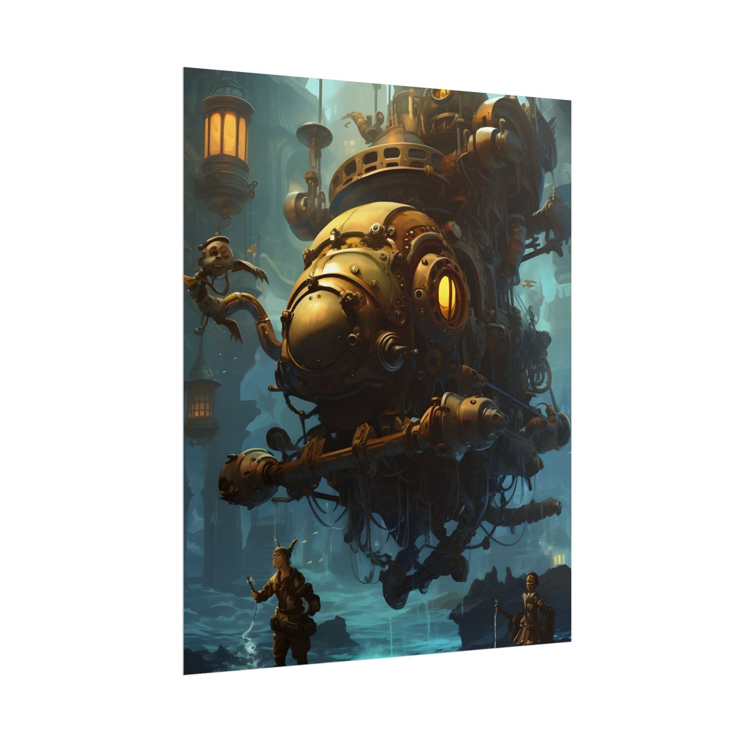Epic Steampunk Oceanic Adventure: Crew Sets Sail - Poster