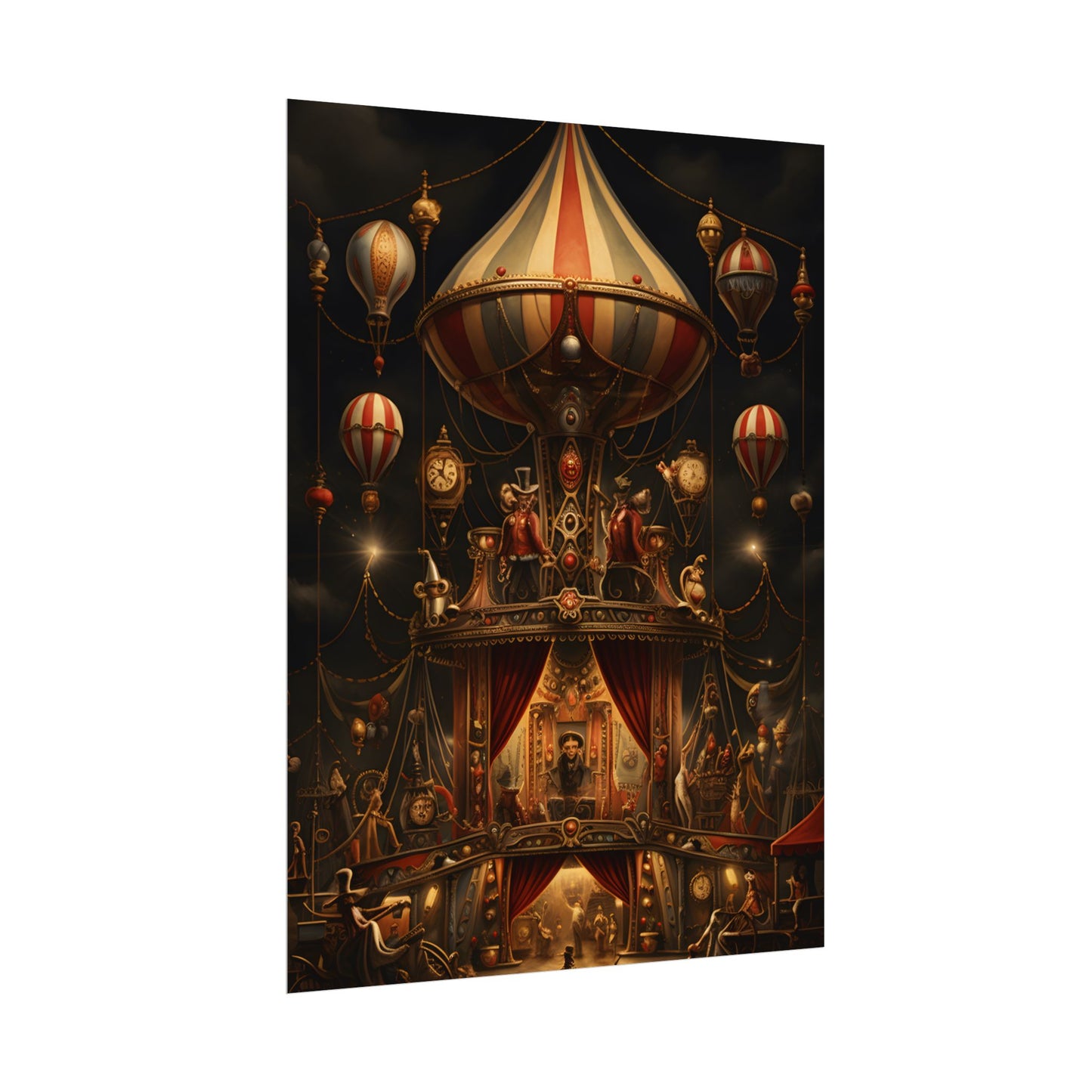 Whimsical Clockwork Circus: A Fantastical Artwork - Poster