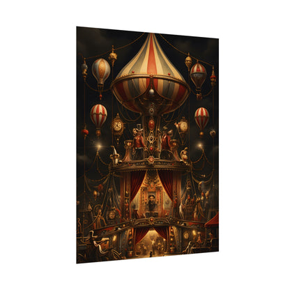 Whimsical Clockwork Circus: A Fantastical Artwork - Poster