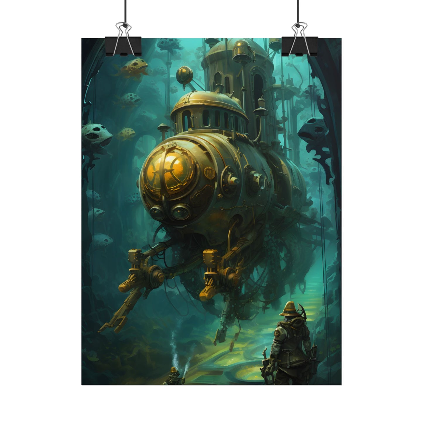 Underwater Steampunk Adventure: A Hero's Quest for Discovery - Poster