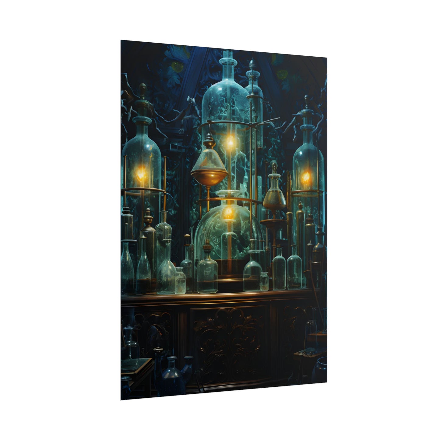 Laboratory Scene: Scientist in Chemical Research - Poster