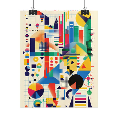 Colorful Educational Artwork: Statistical Illustration - Poster