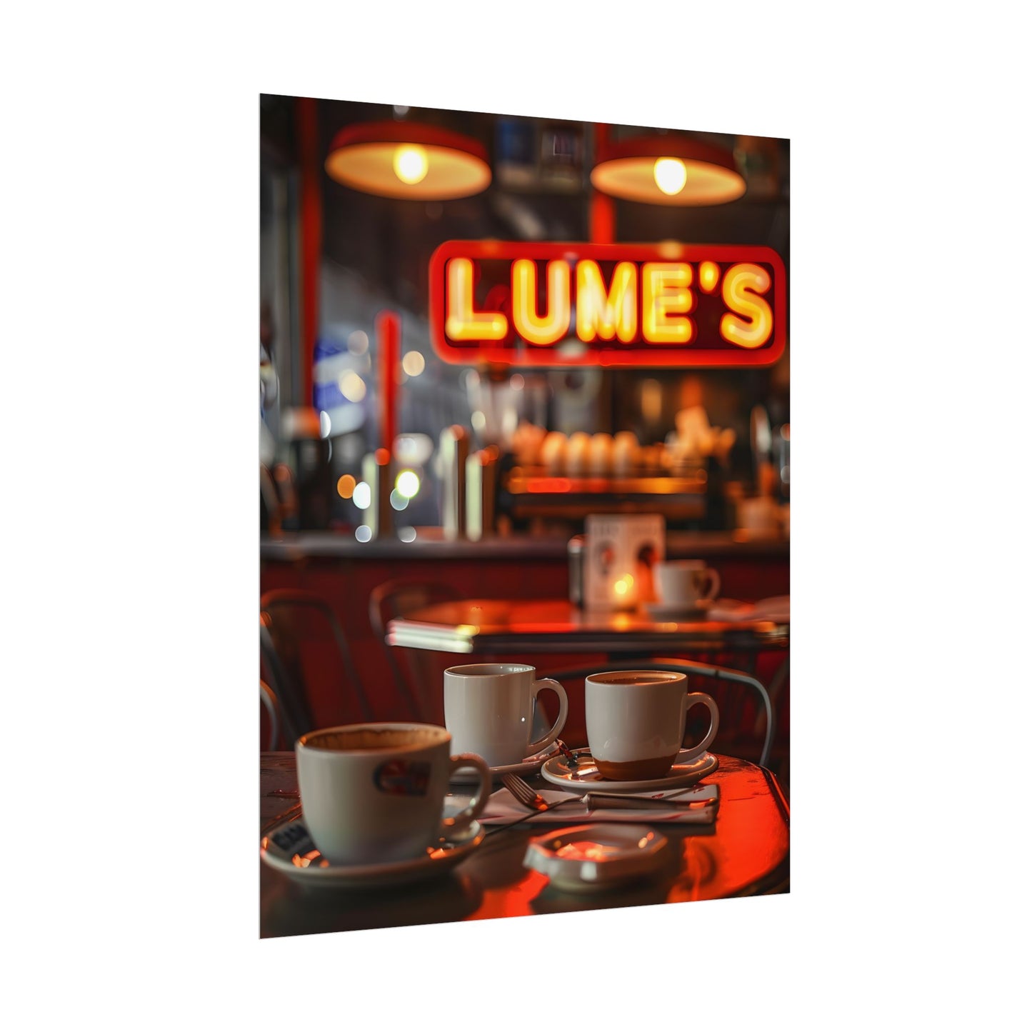 Retro Kitchen Diner: Vintage Artwork from Lukes - Poster