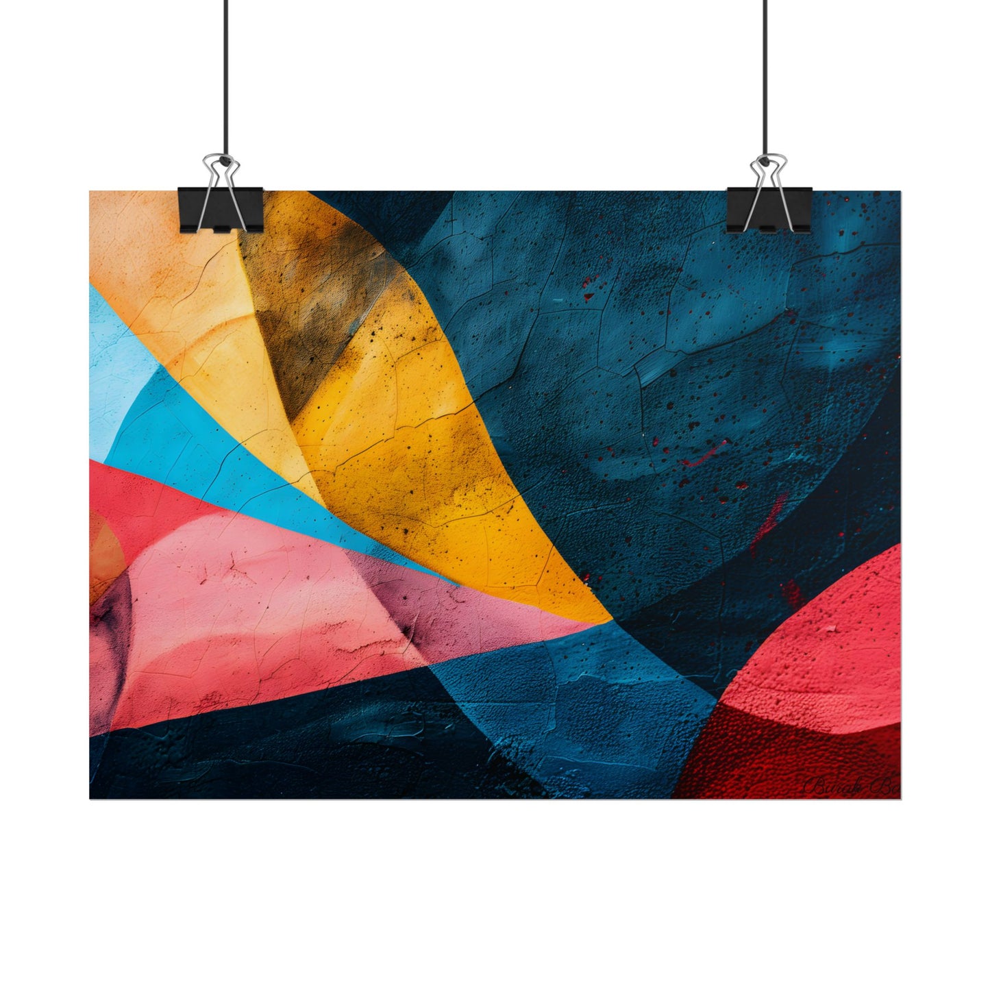 Vibrant Abstract Textured Design: Colorful Artwork - Poster