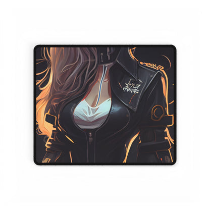 Blonde Female Police Officer: Calm Professional in Hotel Lobby - Desk Mat