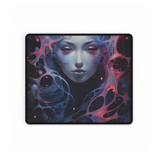 City View Through the Window: Realistic Artwork - Desk Mat