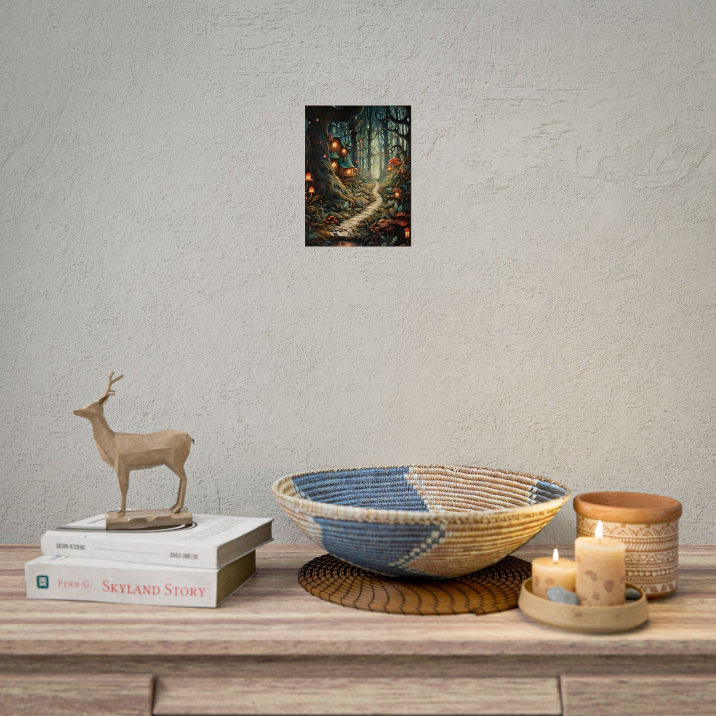 Whimsical Cartoon Forest Scene - Poster