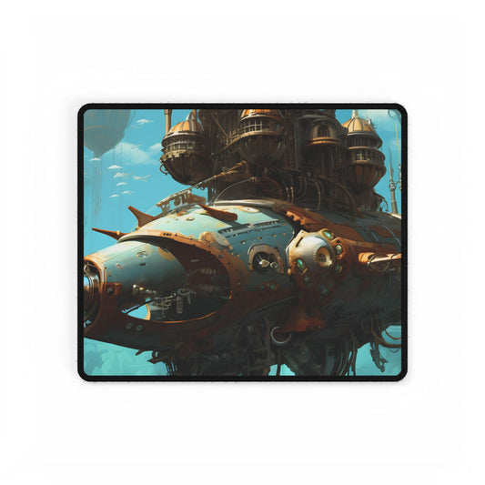 Steampunk Ocean Adventure: Victorian Industrial Voyage - Desk Mat