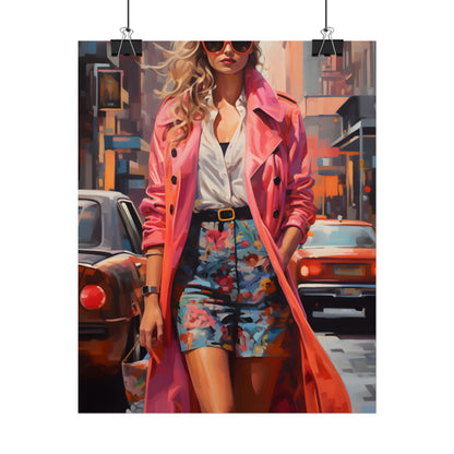 Urban Fashionista: City Street Photography Artwork - Poster