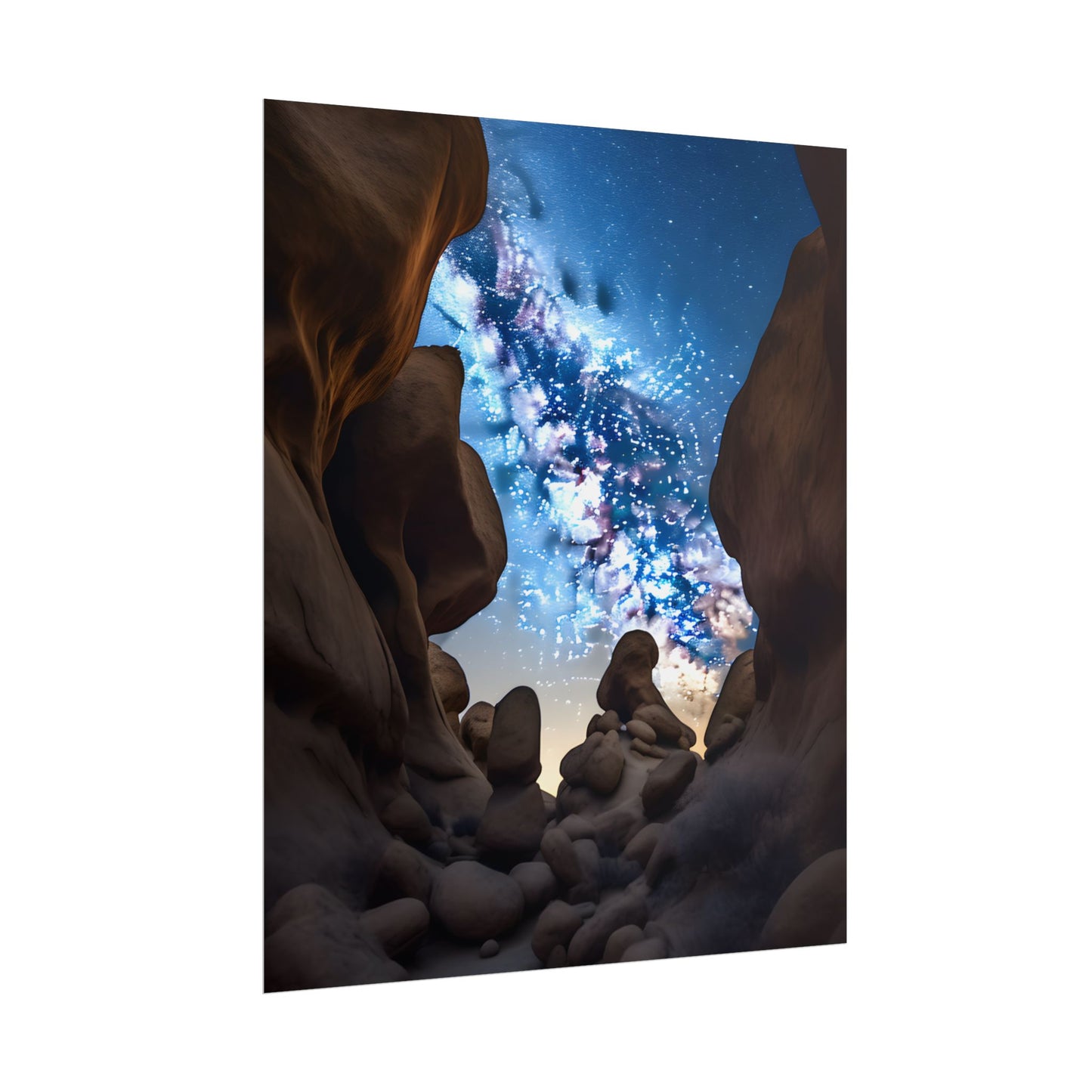 Stargazing Night Sky: Celestial Beauty of the Universe - Poster