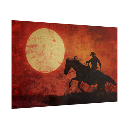 Rodeo Cowboy in Action: Vintage Bronco Ride - Poster
