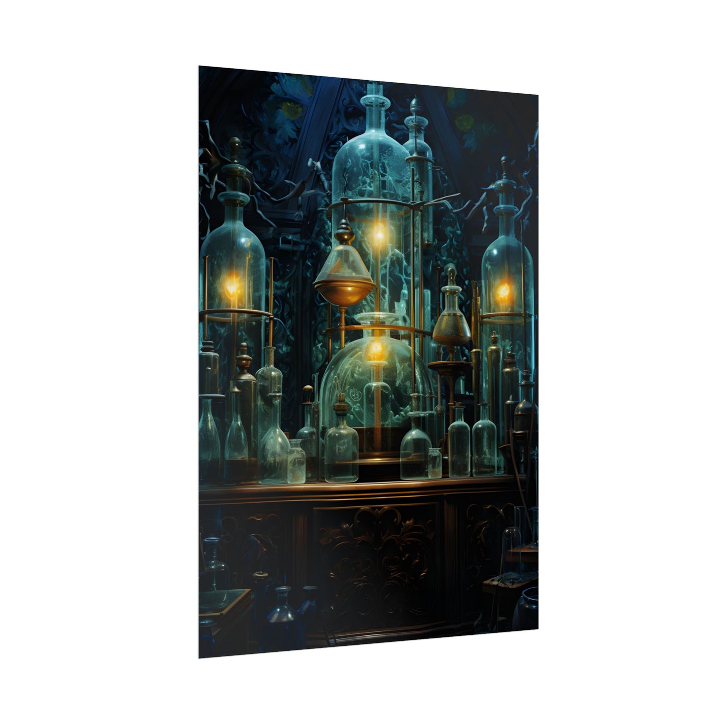 Laboratory Scene: Scientist in Chemical Research - Poster