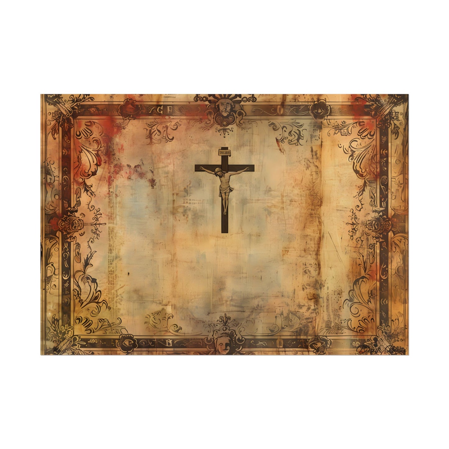 Vintage Biblical Art Print: A Historical Scene - Poster