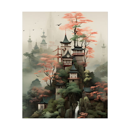 Post-Impressionist Landscape Masterpiece: Ash Magenta Dreams - Poster