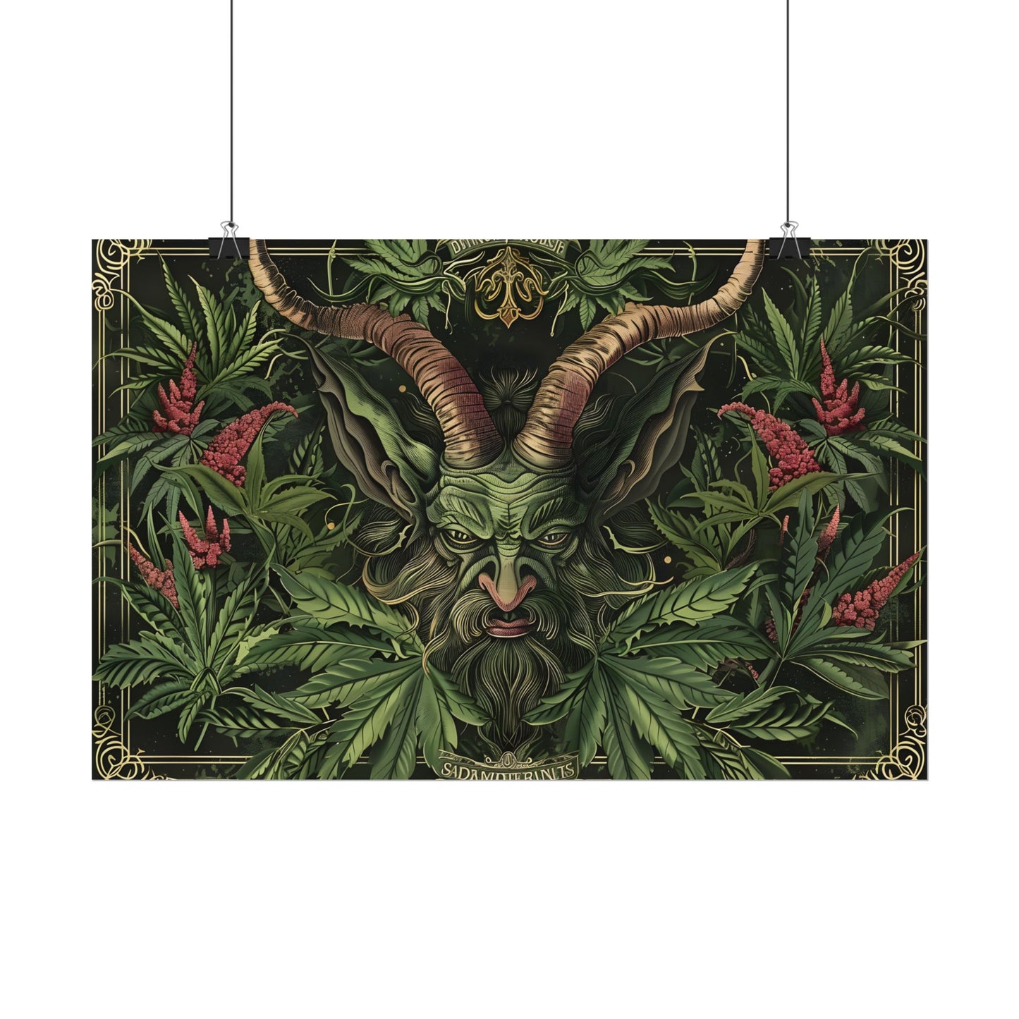 Victorian Devil: Dark Ominous Illustration - Poster