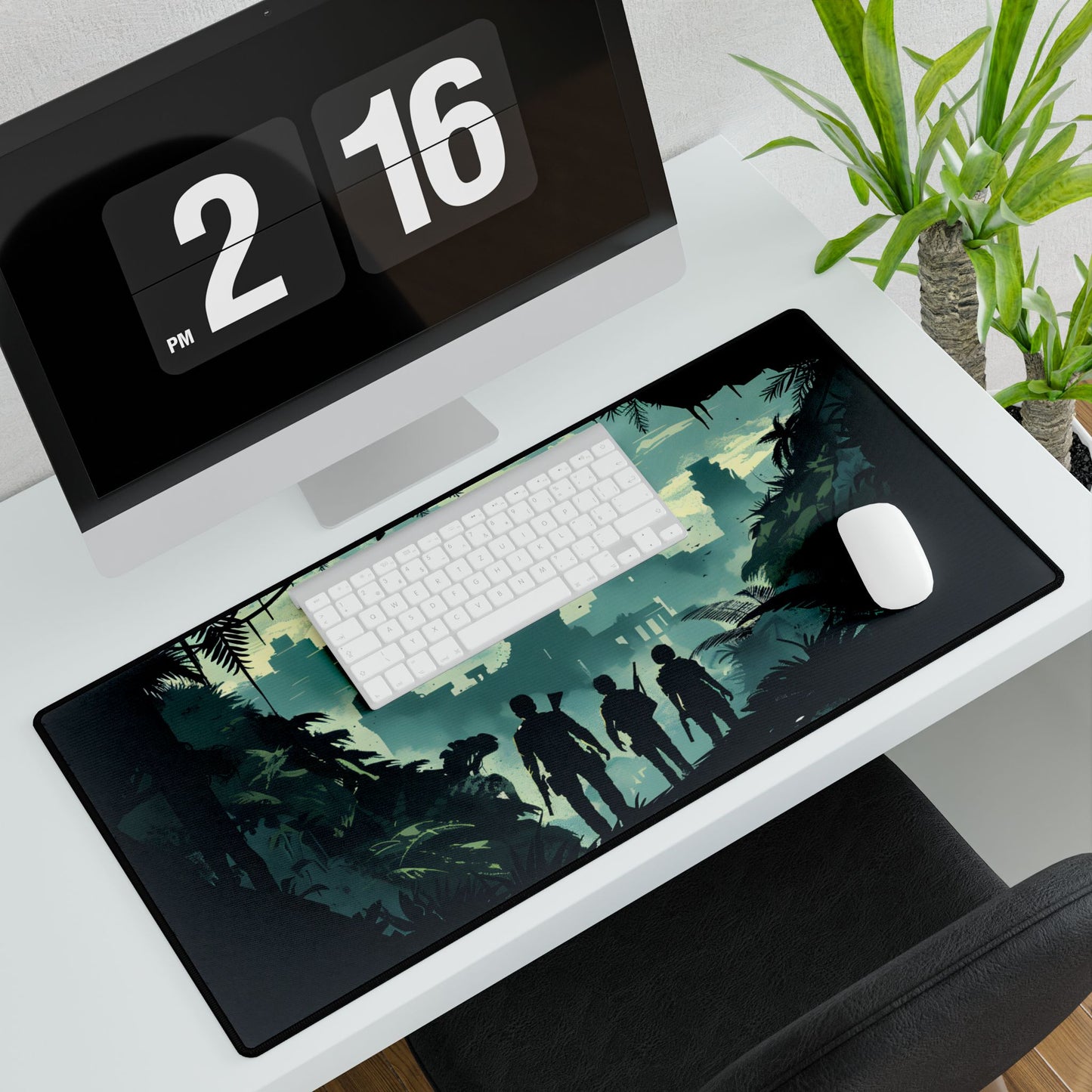 Adventurous Pair: Heroes by Side - Desk Mat