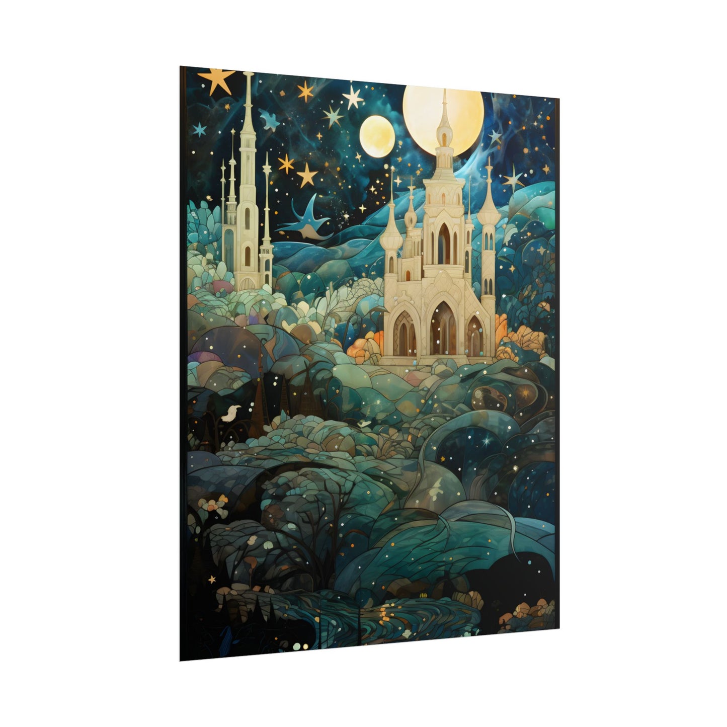 Medieval Stained Glass: Intricate Church Windows Art - Poster