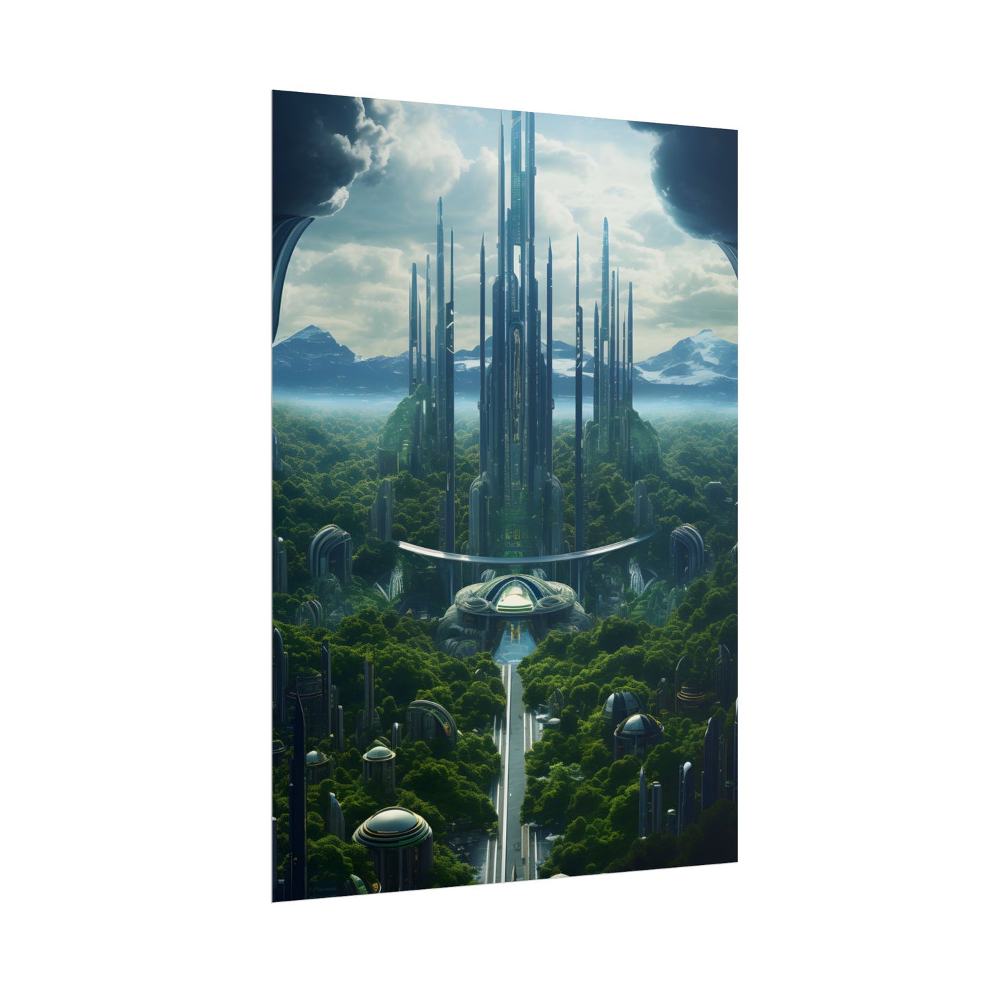 Dystopian Utopia: Perfect Yet Oppressive Society - Artwork - Poster
