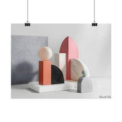 Minimalist Black & White Geometry Product Design: Artwork - Poster