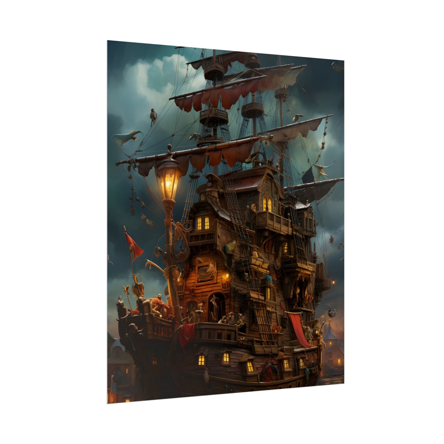 Swashbuckling Time-Traveling Pirates: Traditional Pirate Art - Poster