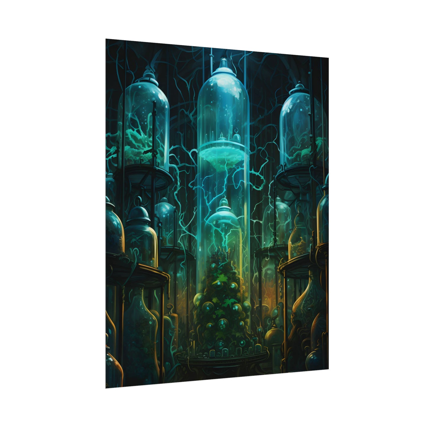 Molecular Secrets: Laboratory Artwork Showcase - Poster