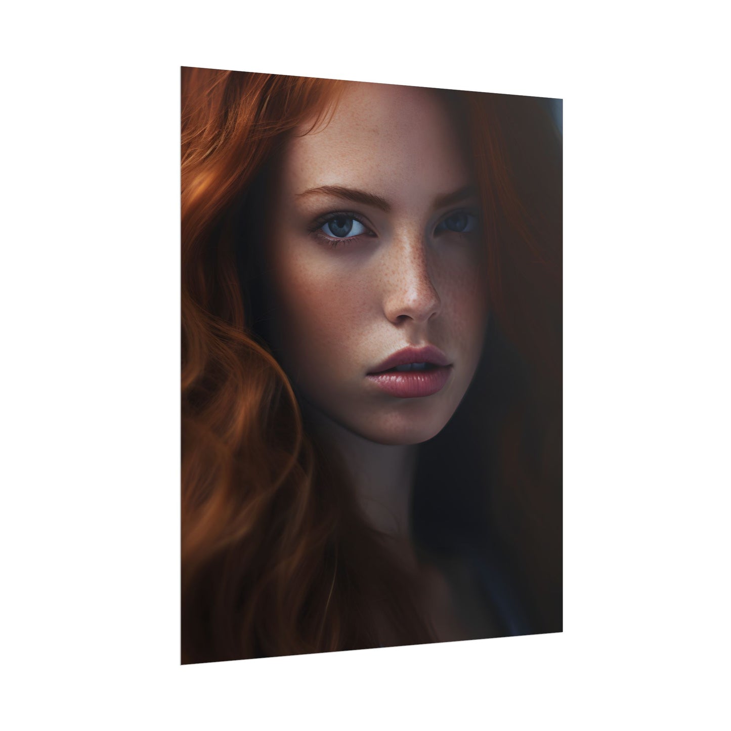 Redhead Model: Sophisticated Portrait Art - Poster